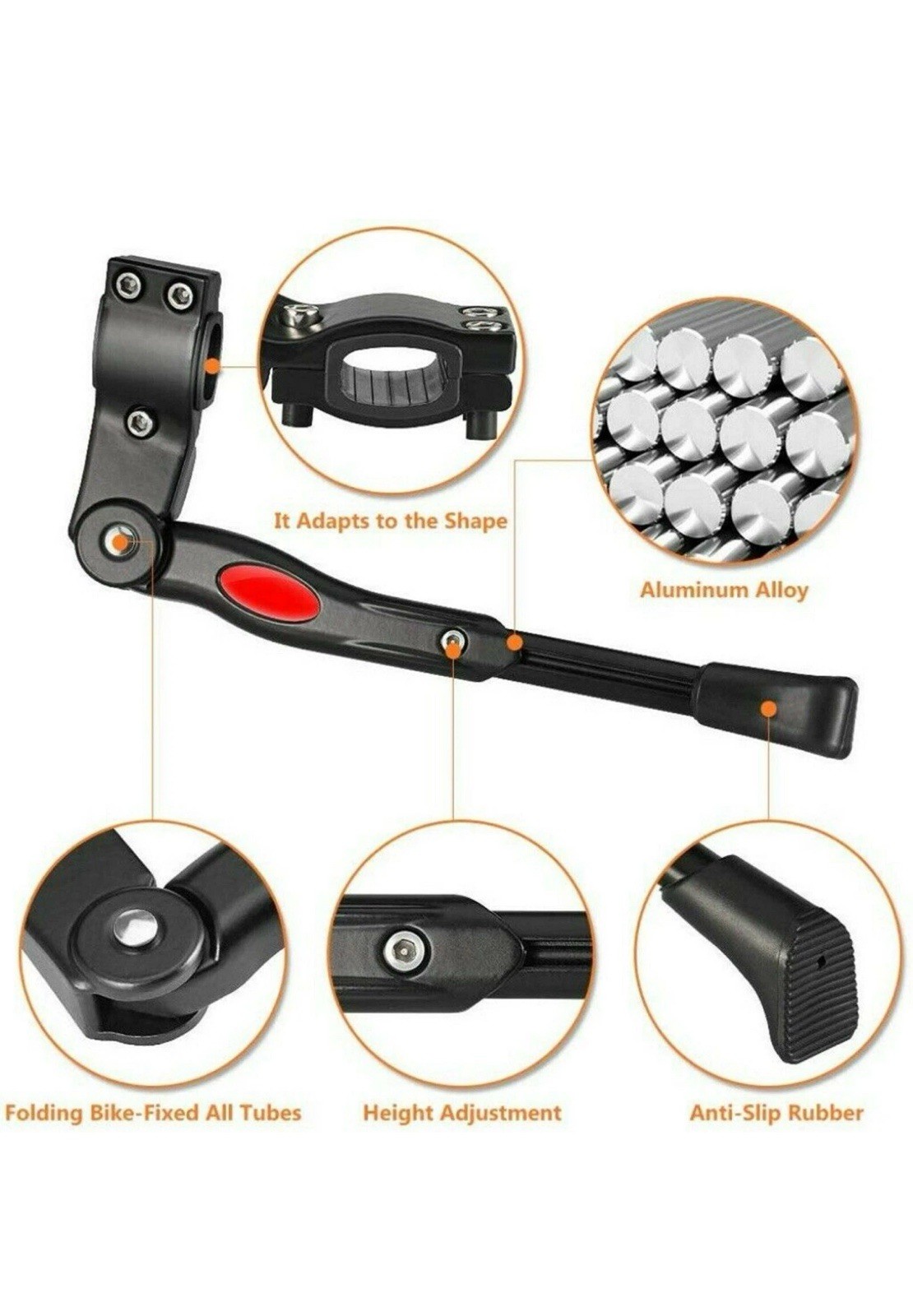 Cavalletto Mountain Bike RegolabileStrada Bici Cavalletto Lato Posteriore Piedino in Gomma