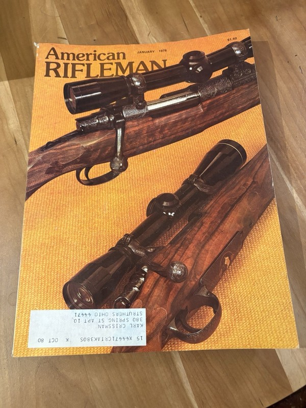 1978 The American RIFLEMAN Magazine January 1978 Pair of Rifles