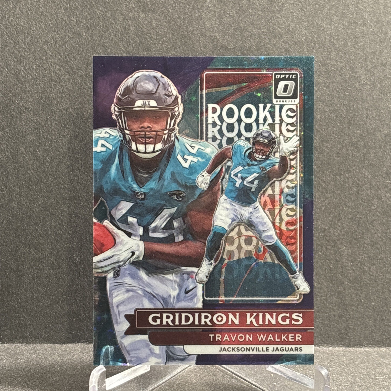 2022 Panini Donruss Optic Travon Walker Gridiron Kings Purple Stars /25 Jaguars