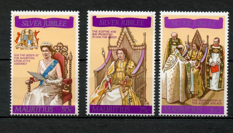 Mauritius #433-435 Elizabeth, set of 3 mint