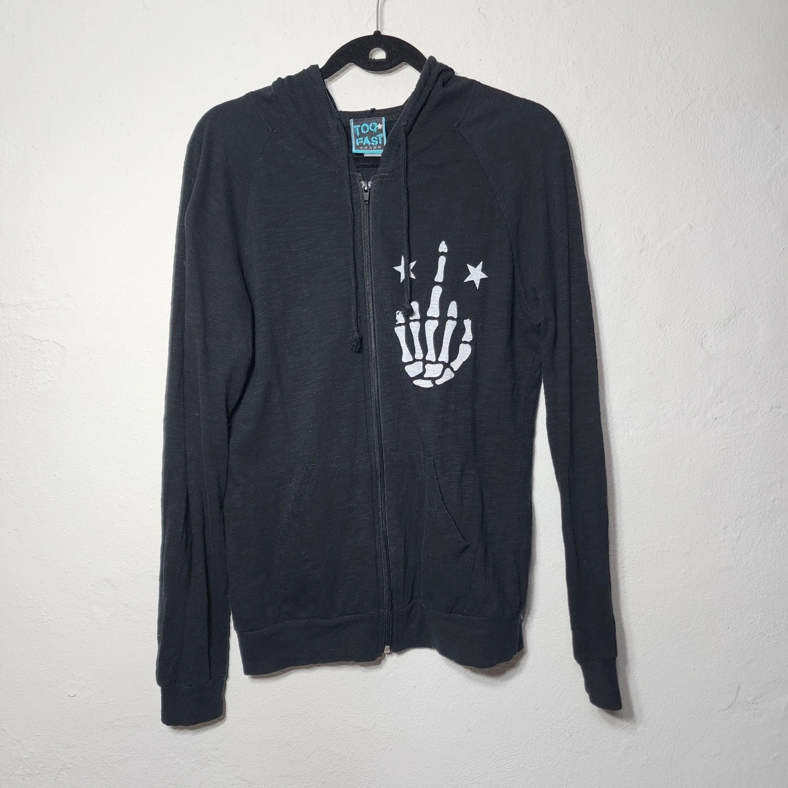 Too Fast adult novelty Hoodie Women L Black Excellent F#$* It Lets Drink Zip Up
Opens in a new windo