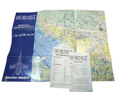Spectrum HoloByte Hornet Naval Strike Fighter Map Reference Card And Notes