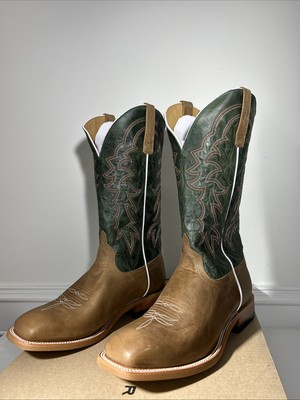 #ad Horse Power Top Hand Collection 13” Turquoise Green Vail Boots HP1837 Sz 9.5 $209.99