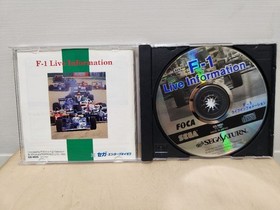 F-1 Live Information Sega Saturn Racing Game GS-9035 with Obi and Postcard