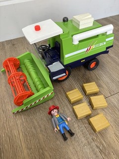 Playmobil 9532 Country Combine Harvester Farming Toy Playset Used