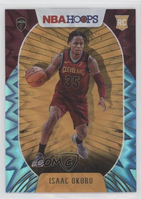 2020-21 Panini NBA Hoops Teal Explosion Isaac Okoro #244 Rookie RC 0v33