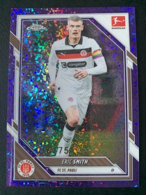 2025-26 Topps Chrome Purple Mini Diamond Refractor Eric Smith ed/75 St. Pauli