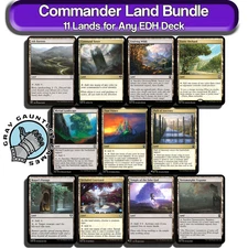 Commander Land Bundle Set EDH Deck Staples Lot MTG Mana Kit Magic The Gathering