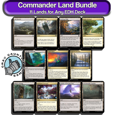 #ad #ad Commander Land Bundle Set EDH Deck Staples Lot MTG Mana Kit Magic The Gathering $7.99