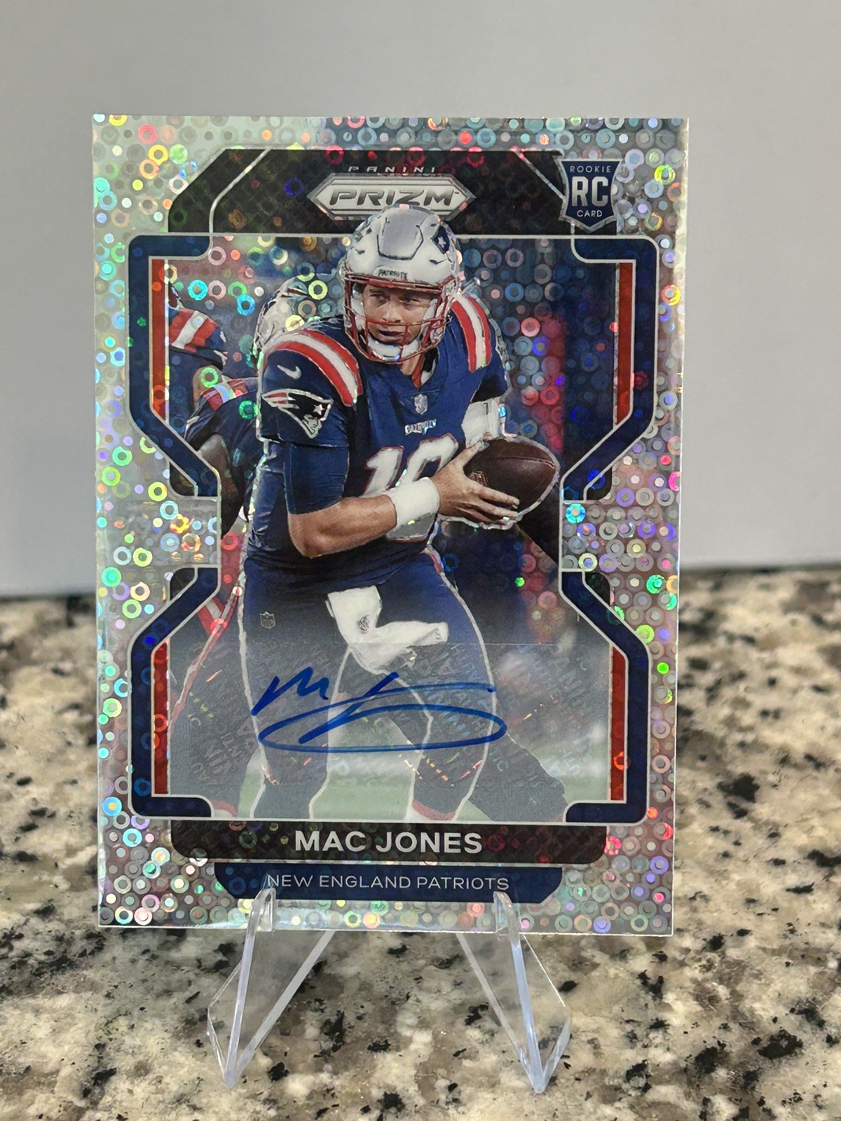 MAC JONES ROOKIE AUTO 2021 Panini Prizm Silver No Huddle Disco Auto #336 🔥 🪩 