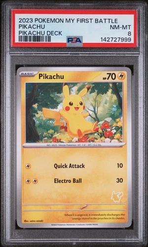 2023 POKEMON MY FIRST BATTLE-PIKACHU DECK PIKACHU PSA 8