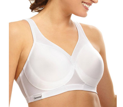 Glamorise Full Figure Plus Size MagicLift Seamless Wirefree Sports Bra White NWT
