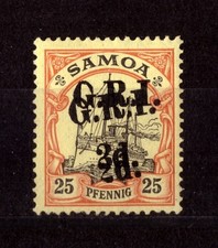 GERMANY COLONIES SAMOA BRITISH OCCUPATION.Mi 25 MH SIGNED