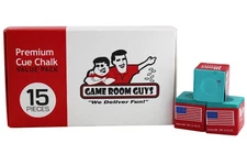 Game Room Guys Premium Pool Cue Chalk for Billiards & Snooker Green 15 Piece