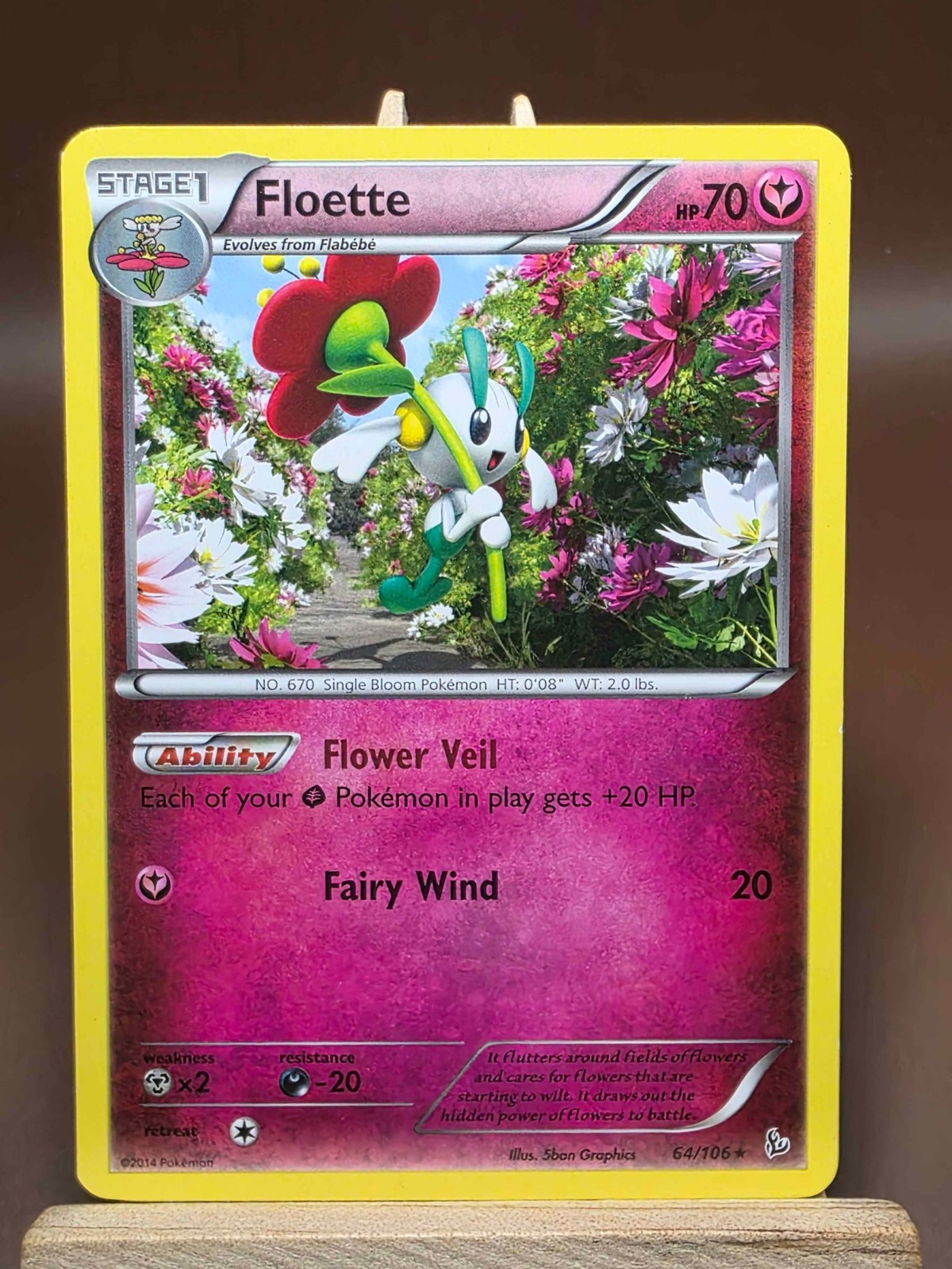 HP Floette 64/106 - Pokemon XY Flashfire Rare Card