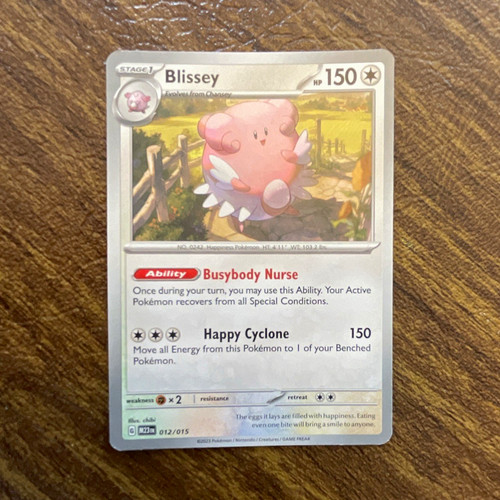 Pokémon TCG McDonald's 2023 Blissey 012/015 Holo Promo English