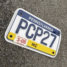 Oryginalna tablica rejestracyjna motocykla USA 🇺🇸 Pennsylvania MC