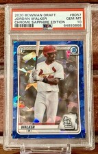 2020 Bowman Chrome Draft Sapphire Jordan Walker 1st Bowman RC #BD57 PSA 10