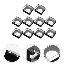 10Pcs Durable Push Button Protective Covers Black Plastic for Switch Safety