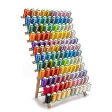 120 Spool Wood Thread Tailor Holder Rack Sewing Organizer Storage Bobbin Sew UK