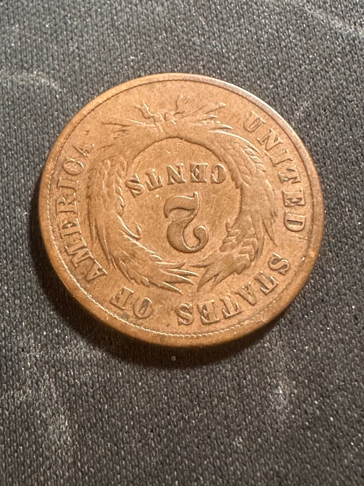 1869 2 cent piece Free Shipping Lot#1062 - Image 3 of 4