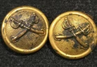Original Antique US CIVIL WAR CAVALRY crossed swords button