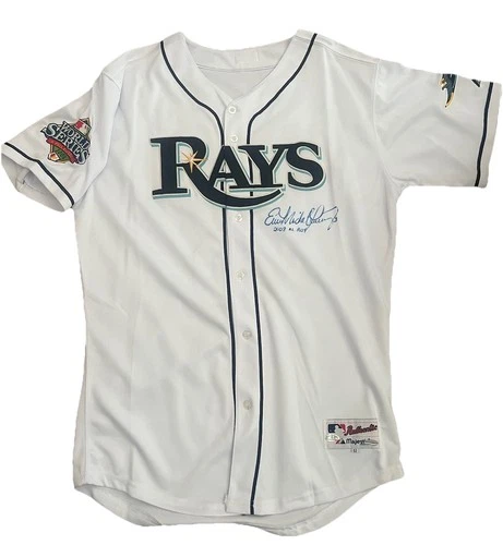 Evan Longoria Signed Tampa Bay Rays Baseball Jersey - Full Name Sig - Steiner