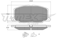 Tomex Brakes TX 13-69 Bremsbelagsatz, Scheibenbremse FüR Lexus Toyota