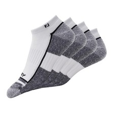 FootJoy Men's ProDry Low Cut 2-Pack Socks, White, Fits-Shoe Size 7-12, White