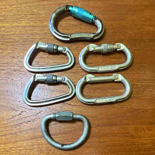 Omega USA Black Diamond Maillon Rapide D Shape Locking Carabiners Large Lot of 6