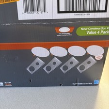  4-Pack Halo 6 in Slim Canless 5-Color Select LED Downlights w/ Mounting Plates