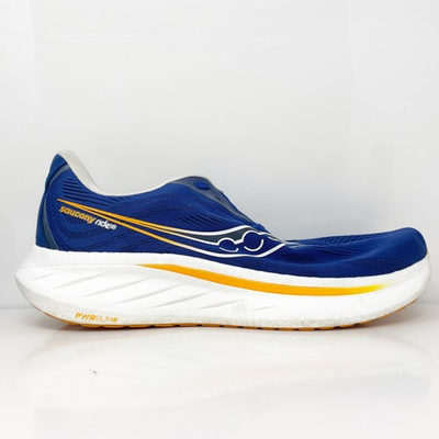 #ad Saucony Mens Ride 18 S21001 163 Blue Running Shoes Sneakers Size 11.5 W $40.49