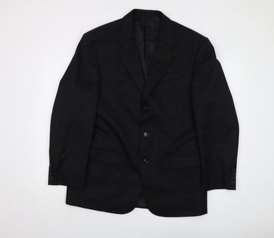 Anzugjacke Herren UK Größe 40 Hugo James Regular Schwarz