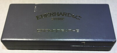Eberhard & Co.Vintage Leder Grey Armbanduhr Box '' Cronographe '' Used Condition