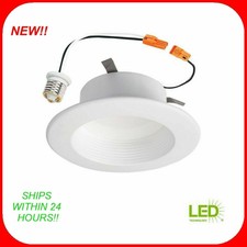 Halo 4 In Led Retrofit Baffle Trim Matte White Recessed Light