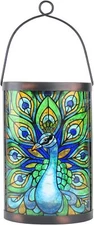 Hanging Solar Lantern Outdoor Waterproof Led Solar Lights Peacock Decorative Sol