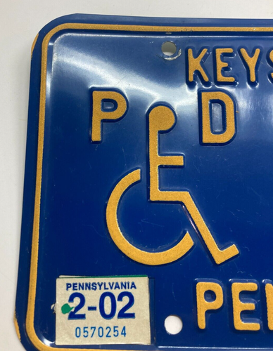 Pennsylvania HANDICAPPED License Plate WHEELCHAIR 2002 Keystone PD 15665 - Picture 2 of 9