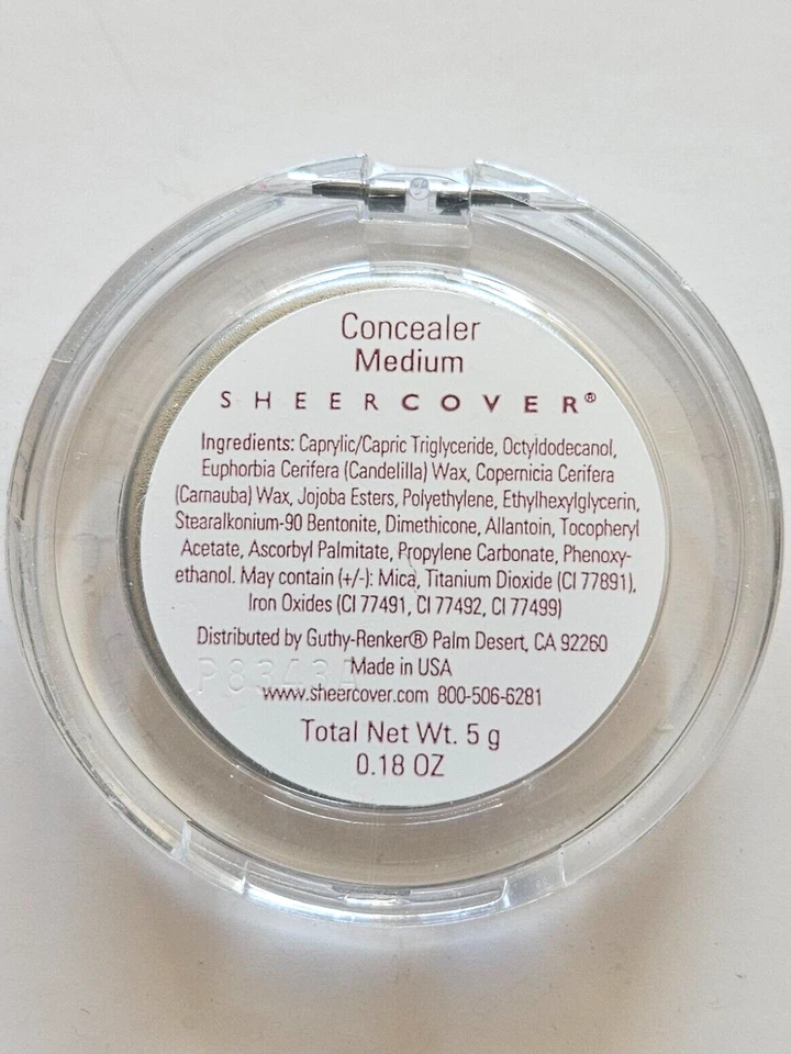 Sheer Cover MEDIUM Concealer LARGE Size 5 gram Rare New & Sealed  - Image 3 of 3