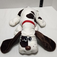 2019 Pound Puppies White with Brown Ears and Spots 18" Plush Dog