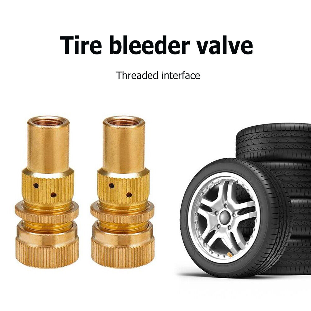 4Pcs Offroad Brass Tire Deflators Kit 6-30 PSI Automatic Type Bleeder Set  Valve
