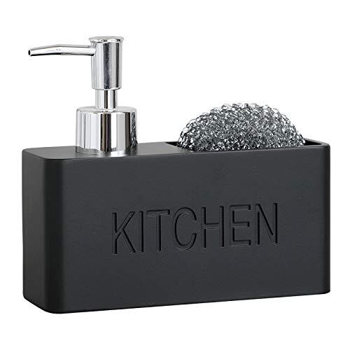 Dispenser di sapone con ripiano per spugna, dispenser di sapone (H3d)