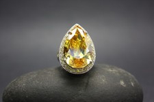 CUBIC ZIRCONIA RING set in 925 STERLING SILVER Size 5 FREE FAST SHIPPING