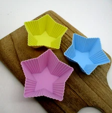 Star  Silicone  Cup 3pcs  7.5cm × 3.0cm For lunch Box  DAISO