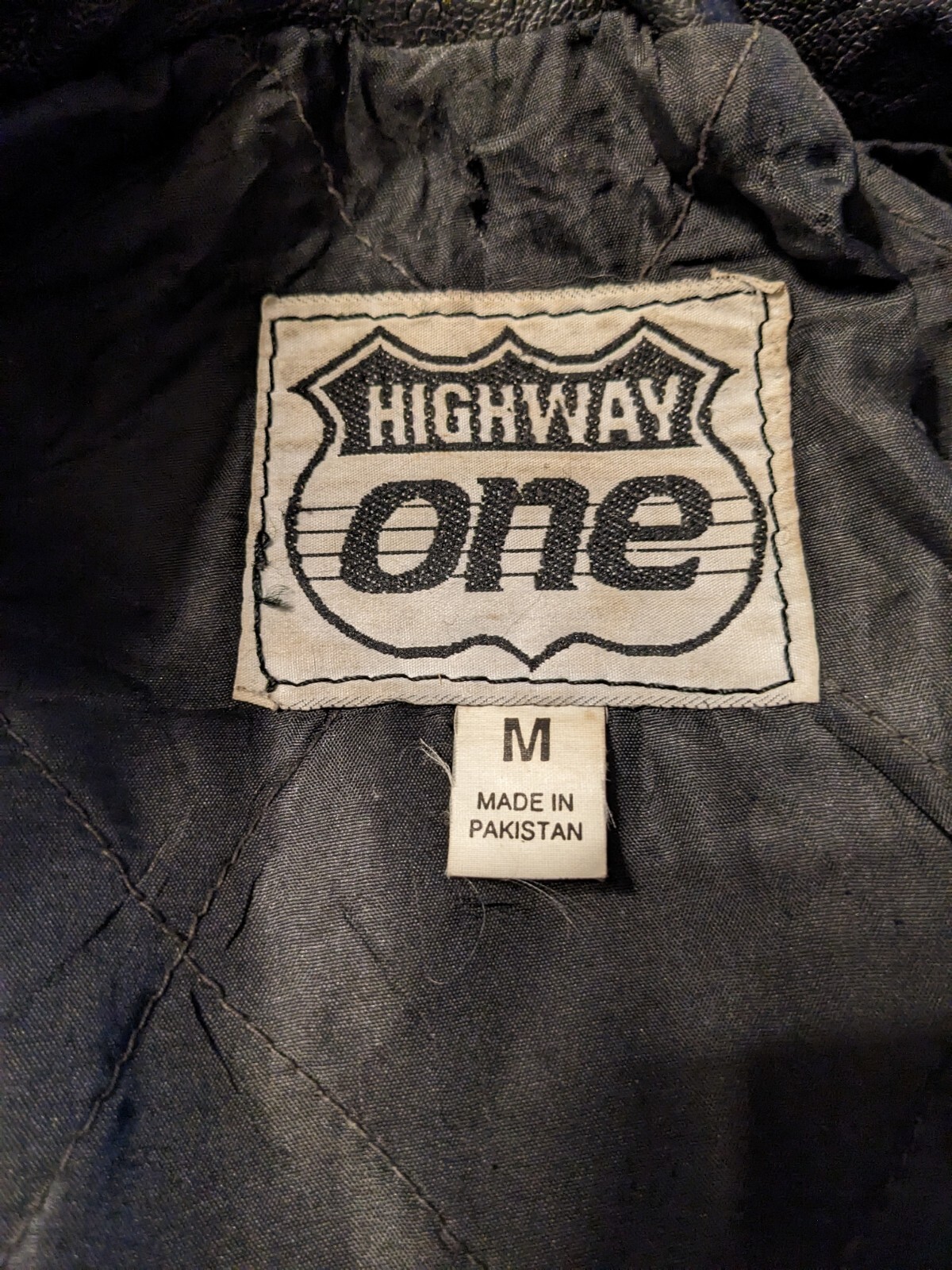 90s Vtg & Rare Highway One INDIAN Black Leather Motorcycle Coat Womens Med Nice! image 9
