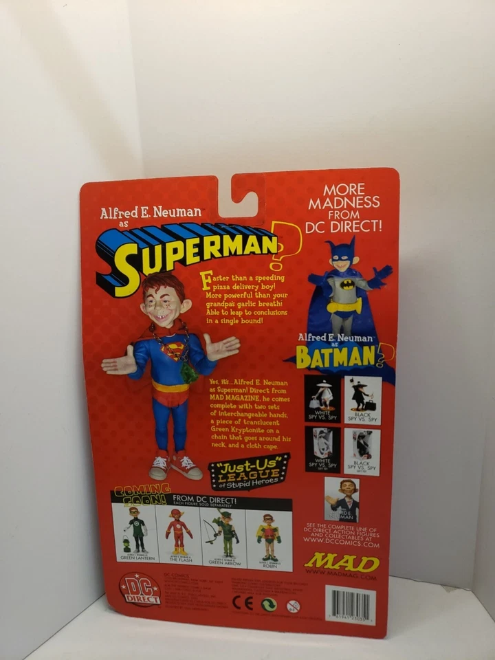 Figura de acción DC Direct Alfred E Neuman como Superman 6 pulgadas nueva en el paquete Foto 3 de 3