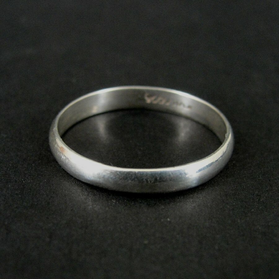 Ring Silver Band Smooth Plain Stackable Sterling … - image 2