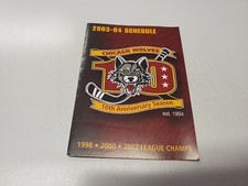 JS15 Chicago Wolves 2003/04 Minor Hockey Pocket Schedule - Chicago Sun-Times