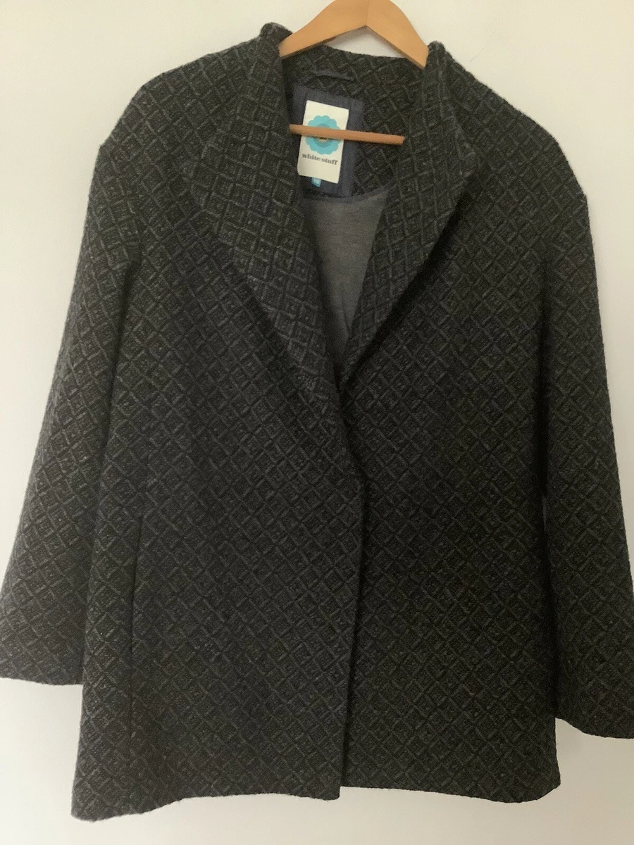 White store collarless coat