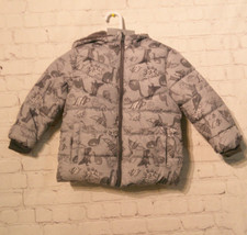 Boys Gray with Dinosaurs Swiss Tech Puffer Jacket size 4T