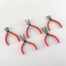 5 Piece Mini Hobby Plier Tool Set Kit Needle Nose End Nippers Dikes Flat Bent